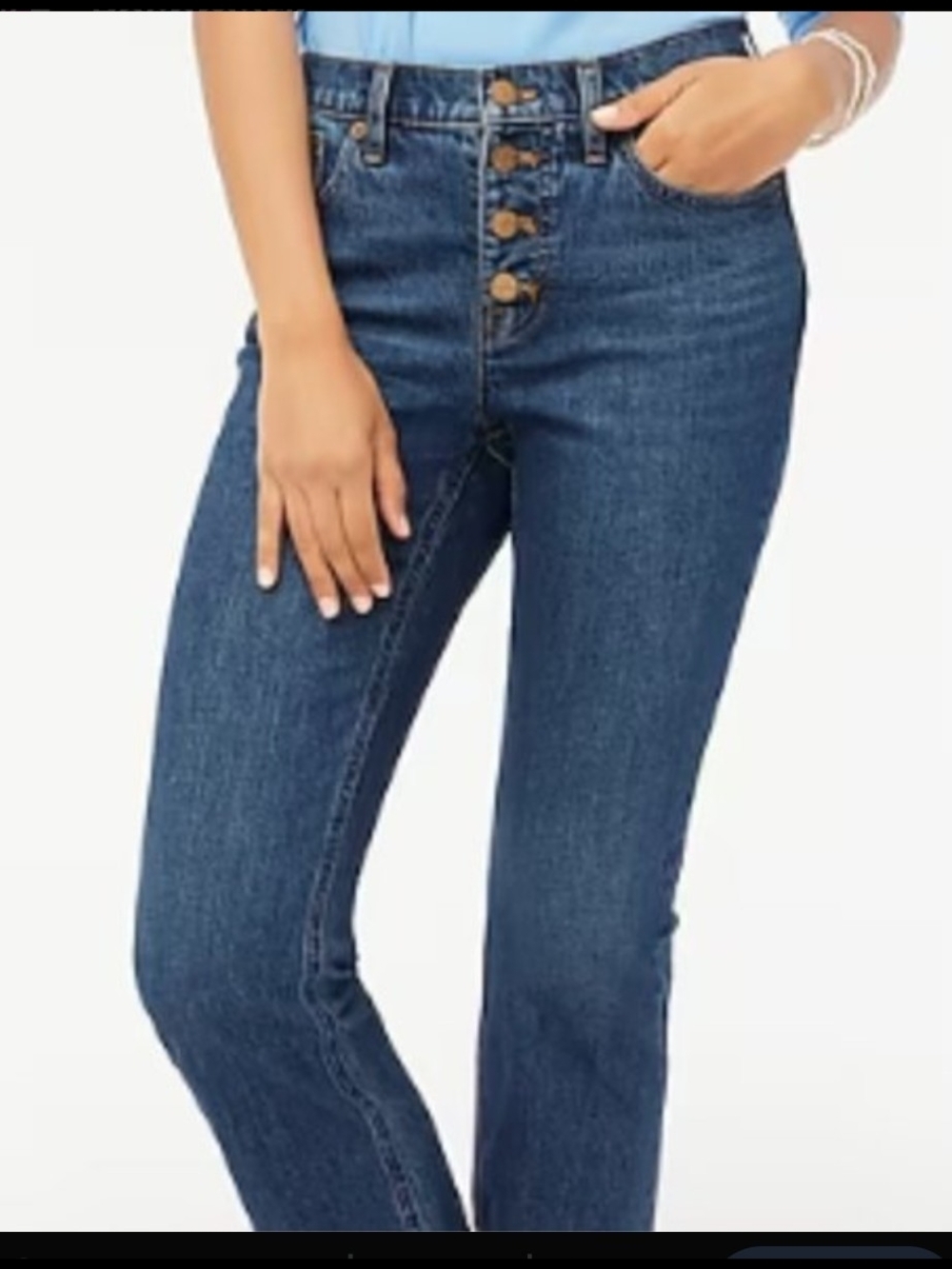 J. Crew Mid-Rise Flare Crop Button-Fly Jeans Size 33 Like New Excellent Cond.